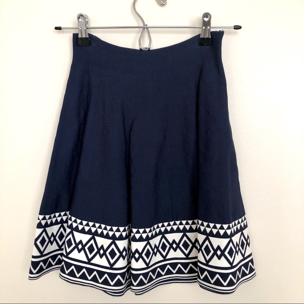 Francesca’s Navy and White Skirt